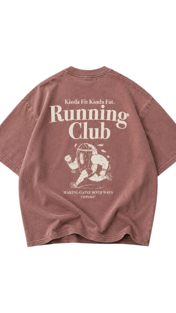 Running Club Washed Oversized Tee